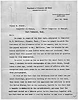 Letter from Immigrant Inspector to the Inspector in Charge at Port Townsend, WA