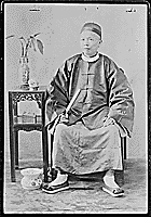 Photograph of a merchant from Chinese Business Partnership Case File for Quong Lee Company