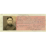 Poy Wong, November 11, 1901 - January 4, 1990 (certificate of identification)