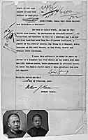 Affidavit of Loui Young stating that he is the father of Louie Jock Sung, and deposition of non Chinese witnesses. Documents were executed in New York City