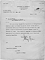 Letter requesting the file of Louie Share Young from the Seattle office