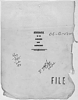 Cover sheet of investigation file