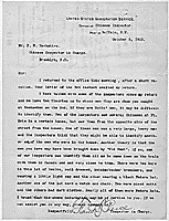 Letter from the Buffalo, New York Chinese Inspector in Charge to the Brooklyn, New York Inspector in Charge about a group of twelve Chinese men crossing into the U.S. from Canada