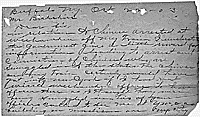 Hand written letter requesting a reward for information leading to the arrest of twelve Chinese men