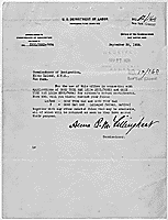 Letter from the Commissioner in East Boston, Mass. to the Commissioner at Ellis Island requesting files