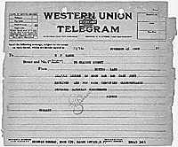 Telegram confirming receipt of records