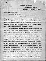 Report of the Chinese Inspector at Brooklyn, New York, on the status of Lee See Nam as a merchant
