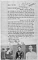 Affidavit of Lee See Nam with photographs of his wife and daughter